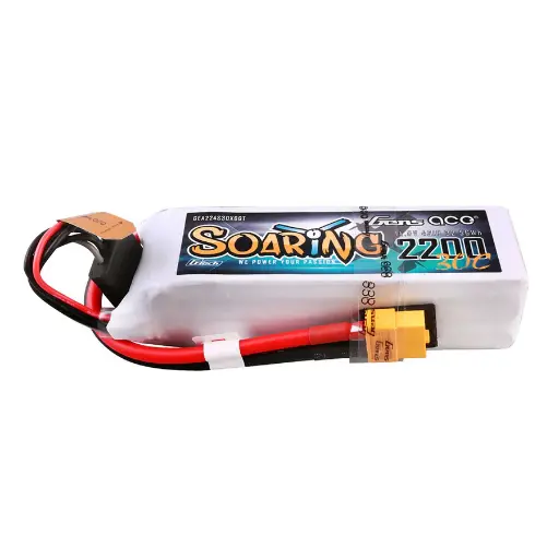 [ GEA224S30X6GT ] Gens ace G-Tech Soaring 2200mAh 14.8V 30C 4S1P Lipo Battery Pack with XT60 plug