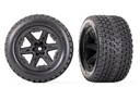 [ TRX-6764 ] Traxxas Tires & wheels, assembled, glued (2.8") (RXT black wheels, Gravix® tires, foam inserts) (4WD electric front/rear, 2WD electric front only) (2) (TSM rated) - trx6764