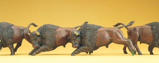 [ PRE20391 ] Preiser Buffles  1/87 HO 4pcs