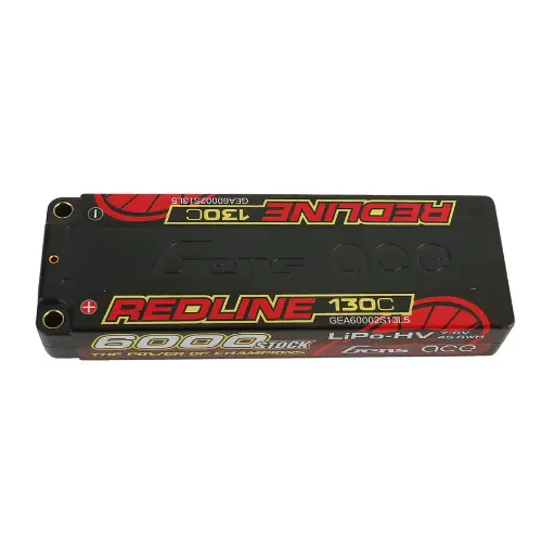 [ GEA60002S13L5 ] Gens ace Redline 1.0 6000mAh 2S2P 7.6V 130C HardCase 57# HV Lipo Battery