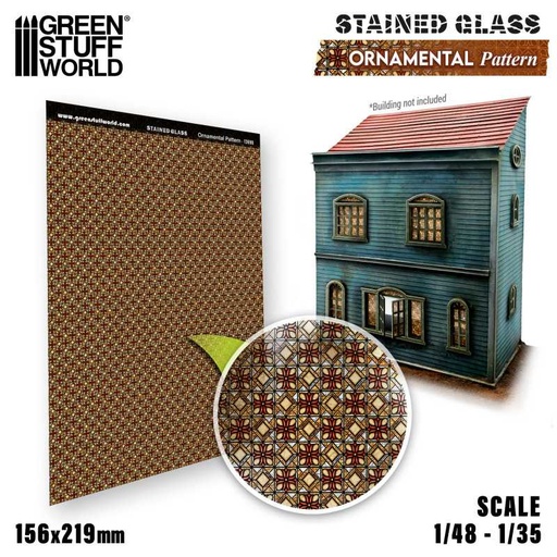 [ GSW13690 ] Green Stuff World Ornamentaal patroon glas-in-lood