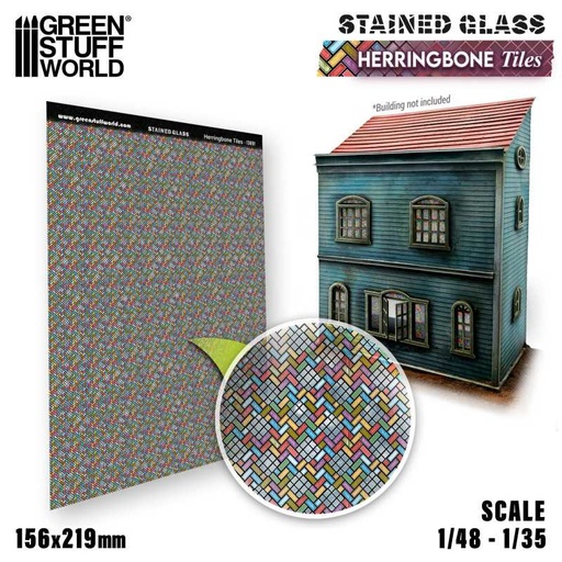 [ GSW13691 ] Green Stuff World Visgraattegels glas-in-lood