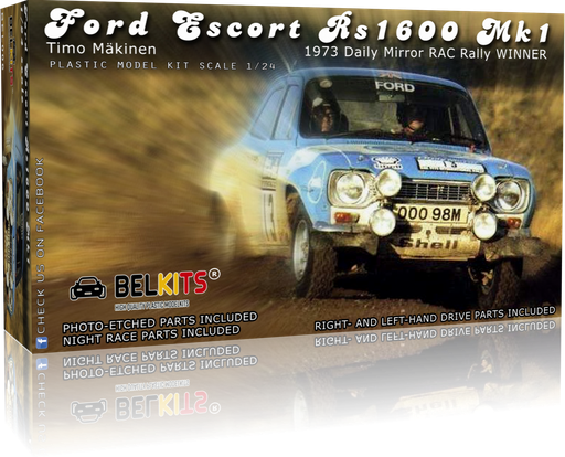 [ BEL-006 ] Belkits Ford Escort Mk.1 Makinen RAC Winner 1973 1/24