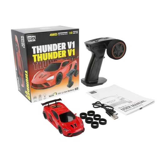 [ MD12121 ] Modster Mini Racer Thunder V1 1/40 scale RTR -Red