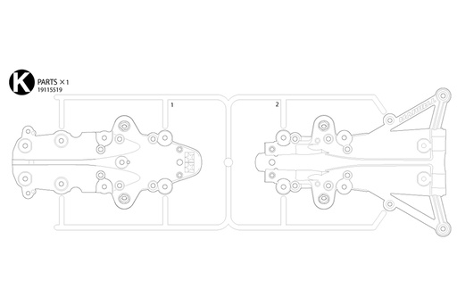 [ T9115519 ] Tamiya K parts voor T58681 TC-01