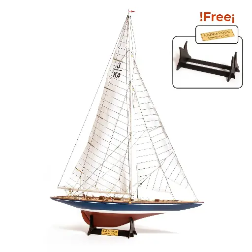 [ OCCRE12013] Endeavour Yacht Model  1934 America's Cup met paintset 90566 en standaard bootsteun