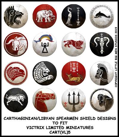 [ VICTRIXCART(VL)5 ] Victrix Carthaginian shield designs 5