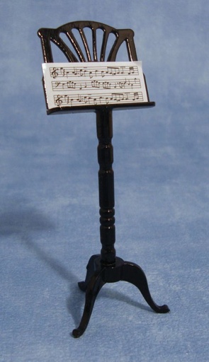 [ SAD9/566 ] Streets Ahead Dollshouse Zwarte Muziekstandaard