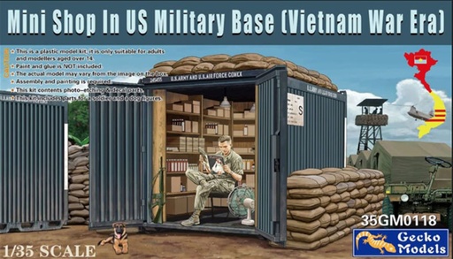 [ 35GM0118 ] Gecko Models Mini Shop In US Military Base (Vietnam War Era) 1/35