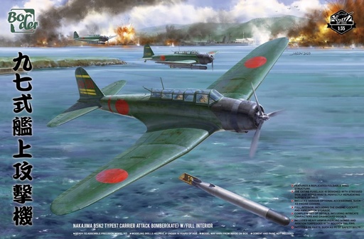 [ BORDERBF-005 ] Border Model Nakajima B5N2 Type97 Carrier Attack Bomber(kate) W/Full Interior 1/35