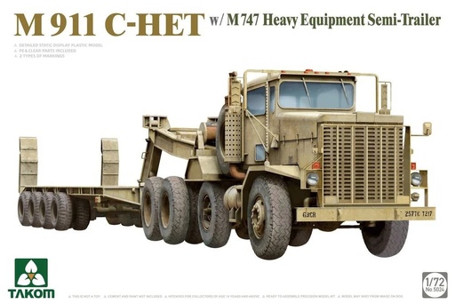 [ TAKOM5024 ] Takom M911 C-HET w/M747 Heavy Equipment Semi-Trailer 