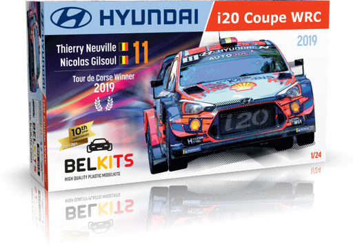 [ BEL-014 ] Belkits Hyundai i20 Coupe WRC Tour de Corse 2019 1/24