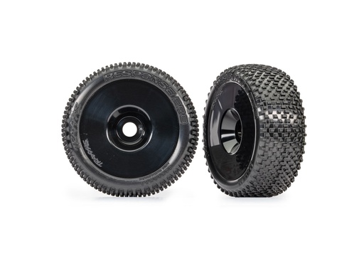 [ TRX-9074-BLK ] Traxxas 3.0" Black Dished Wheels w/ Response Pro Tires (2) - TRX9074-BLK