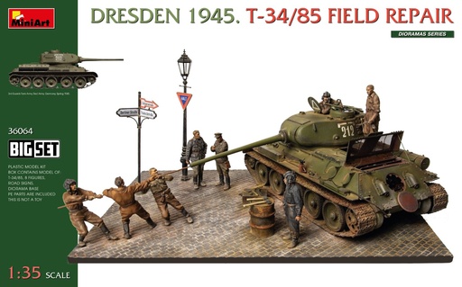 [ MINIART36064 ] Dresden 1945  T-34/85 Field repair 1/35
