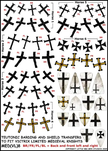 [ VICTRIXMED(VL)8 ] Victrix Medieval Barding and Shield Transfers 8