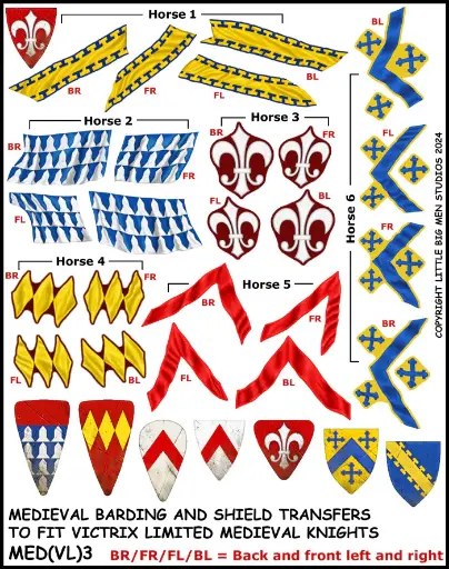 [ VICTRIXMED(VL)3 ] Victrix Medieval Barding and Shield Transfers 3