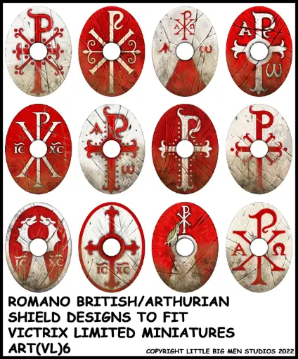 [ VICTRIXART(VL)6 ] Victrix Romano British / Arthurian Shield Design 6