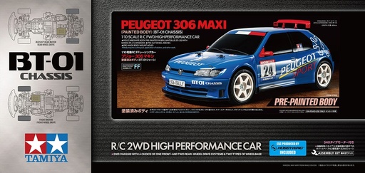 [ T47513 ] Tamiya Peugeot 306 Maxi  BT-01  painted body 1/10  