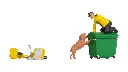 [ NO16610 ] Noch Grappige scènes "Pas op voor de hond" 1/87