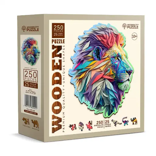 [ WC0166-L ] Wooden City Modern Lion 250 stukjes (houten legpuzzel)