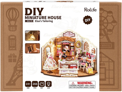[ ROLIFEDG178 ] Rolife Elsa's Tailoring DIY Miniature House 
