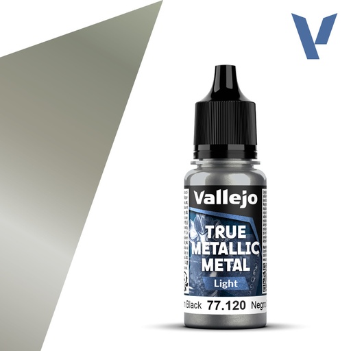[ VAL77120 ] True Metallic Metal Obsidian Black 18ml.