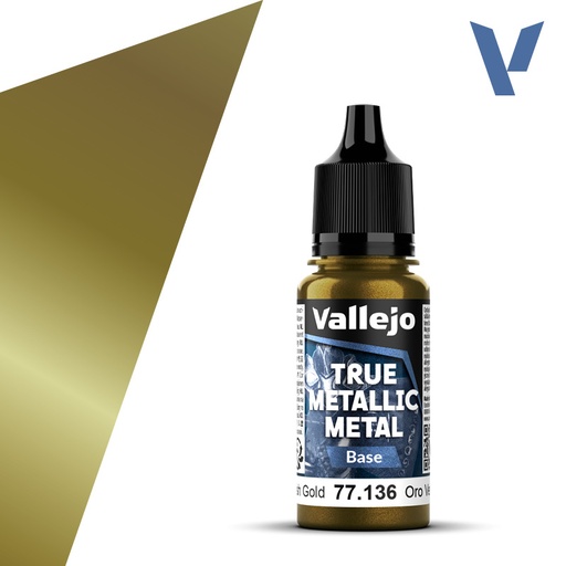 [ VAL77136 ] Vallejo True Metallic Metal Greenish Gold 18ml.