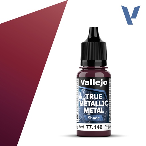 [ VAL77146 ] True Metallic Metal Ruby Red 18ml.
