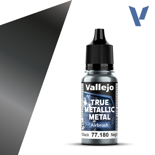 [ VAL77180 ] True Metallic Metal Obsidian Black 18ml.