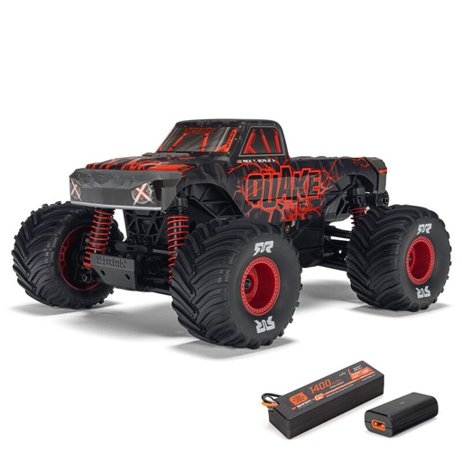 [ ARA2137T1 ] 1/16 QUAKE GROM 4X4 RTR Brushed Monster Truck Red