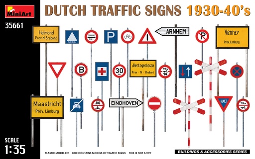 [ MINIART35661 ] Miniart DUTCH TRAFFIC SIGNS 1930-40’S