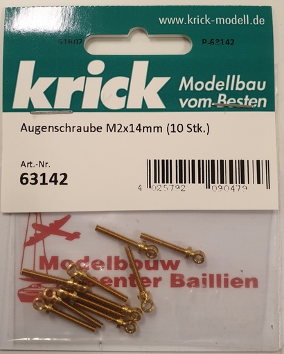[ KR63142 ] Oogschroef M2 x 14mm (10st)