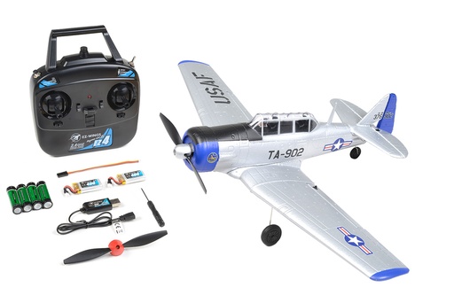 [ PROEZ-037 ] EZ-Wings - Mini AT-6 Texan - Silver - RTF - 450mm - Lipo Battery (2st) - Charger
