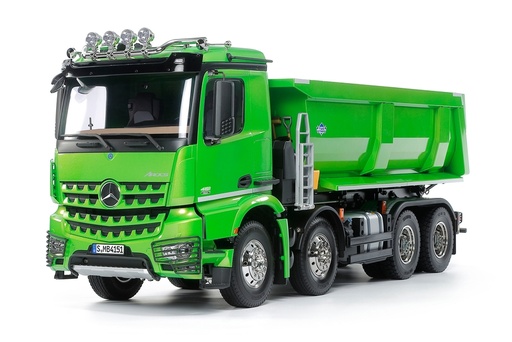 [ T47523 ] Tamiya mercedes benz Arocs 4151  8x4 tipper truck   painted candy green 