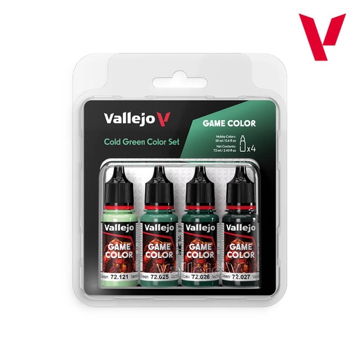 [ VAL72383 ]  Vallejo game color cold green color set  18ml 4st 