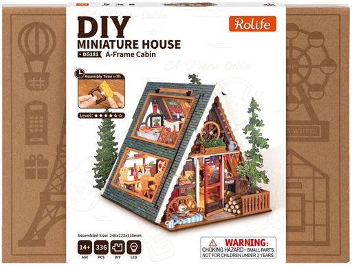 [ ROLIFEDG181 ] Rolife Miniature House A-Frame Cabin 