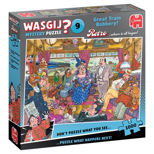 [ JUMBO00504 ] Jumbo Wasgij? Mystery Puzzle Retro - 9 - De Grote Treinroof - 1000 stukjes