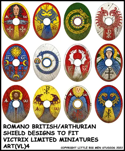 [ VICTRIXART(VL)4 ] Victrix Romano British / Arthurian Shield Design 4