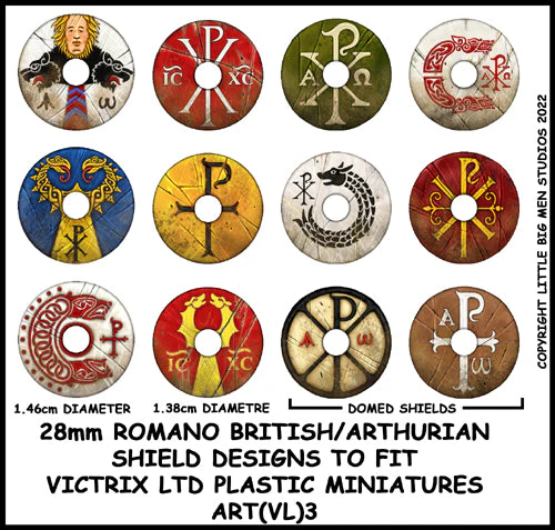 [ VICTRIXART(VL)3 ] Victrix Romano British / Arthurian Shield Design 3