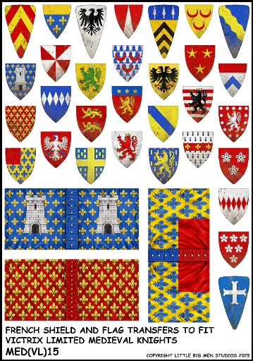 [ VICTRIXMED(VL)15 ] Victrix French Shield & Flag Transfers 2