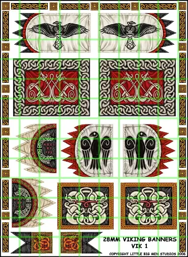 [ VICTRIXVBAN3 ] Victrix Viking Banner Sheet 3