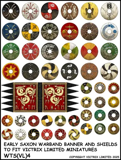 [ VICTRIXWTS(VL)4 ] Victrix Early Saxon Warband Banner Sheet