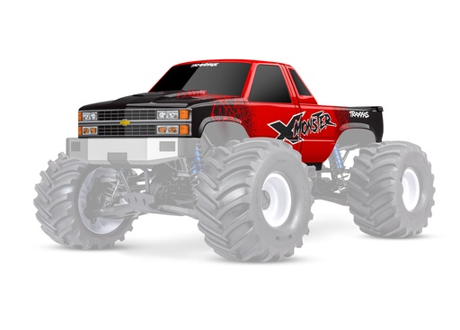 [ TRX-7697-RED ] Traxxas Red X-Monster Chevrolet GMT400 CK Truck Body - trx7697-red