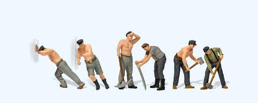 [ PRE10813 ] Preiser spoorarbeiders 1/87 HO