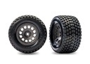 [ TRX-10775-GRAY ] Traxxas Gray Rear Mini XRT Wheels w/ Gravix Tires (2) - trx10775-gray