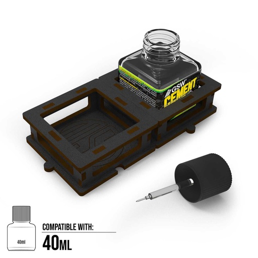 [ GSW6674 ] Green stuff world Square bottle Holder for Cement glue x2