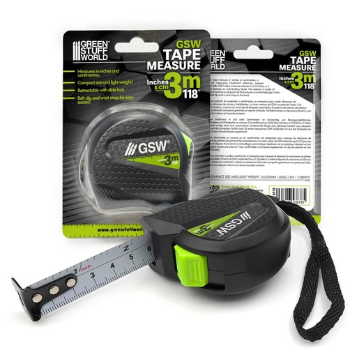 [ GSW6518 ] Green stuff world GSW Tape Measure – Centimeters and Inches