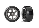 [ TRX-10576 ] Traxxas 1.9" Gray 6-Spoke Rear Wheels & Soft Drift Tires (2) - trx10576