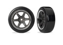 [ TRX-10574 ] Traxxas 1.9" Gray 6-Spoke Front Wheels & Hard Drift Tires (2) - trx10574