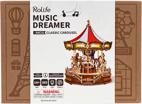 [ ROLIFEAMC01 ] Rolife Music Dreamer Classic Carousel